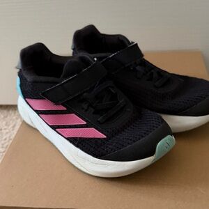 adidas Kids Black and Pink Sneakers